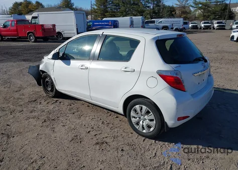 2012 Toyota Yaris Le z USA, uszkodzony, nr VIN JTDKTUD36CD515786